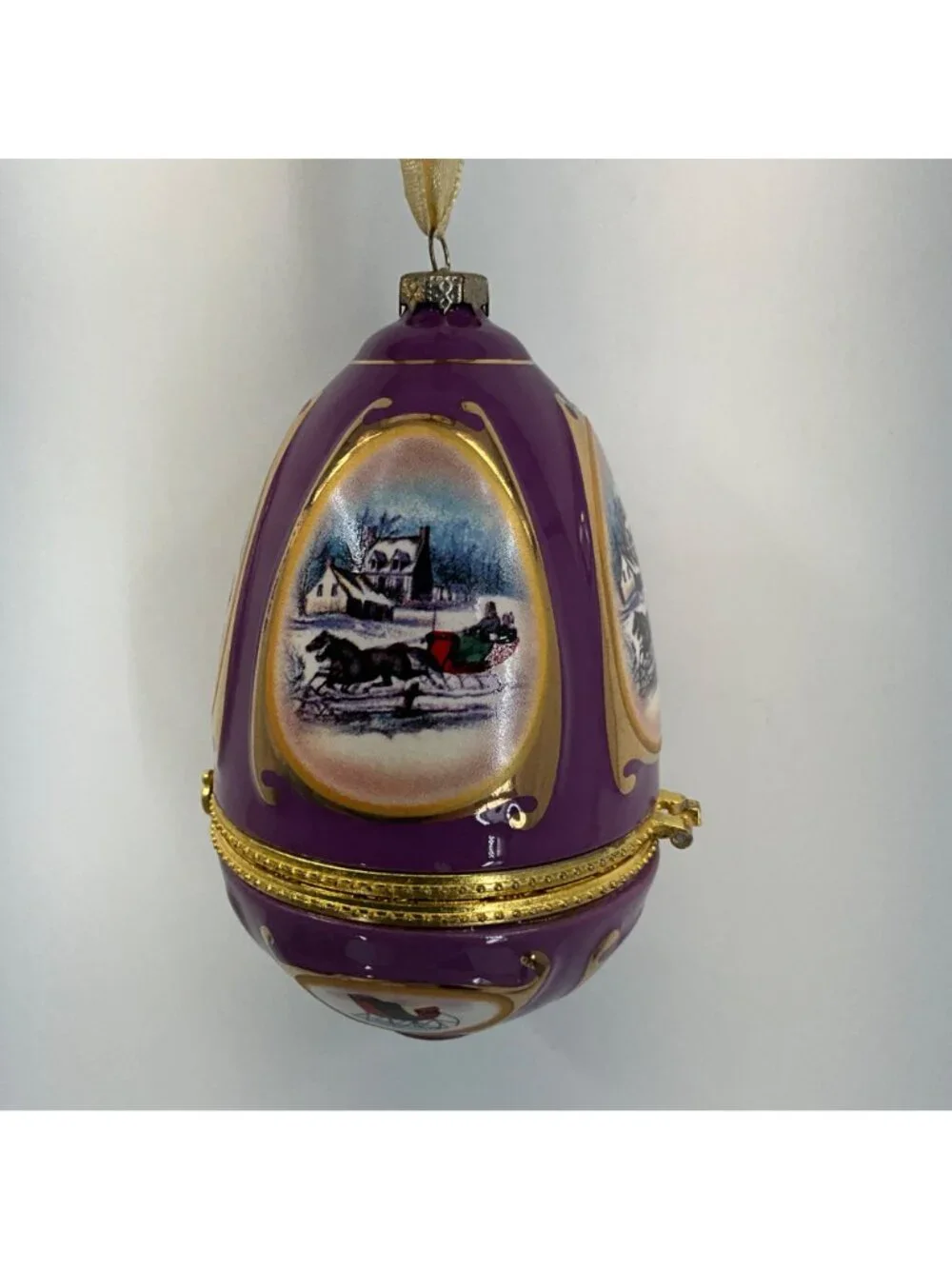 Mr. Christmas Musical Egg Ornament Valerie Parr Hill (Not working)